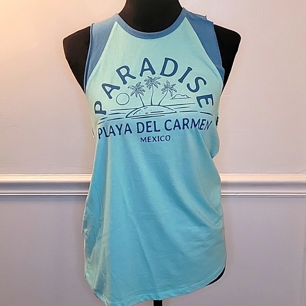 Lagaci Paradise Athletic Tank Womens Medium NWT